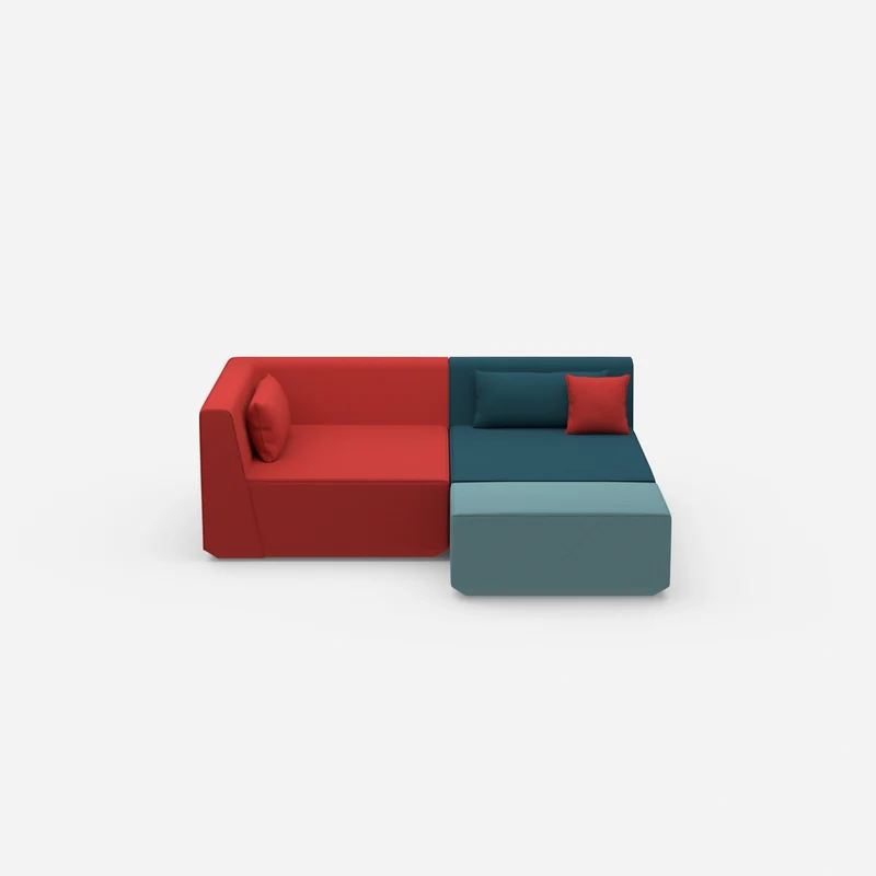 Tiefes modulares Ecksofa