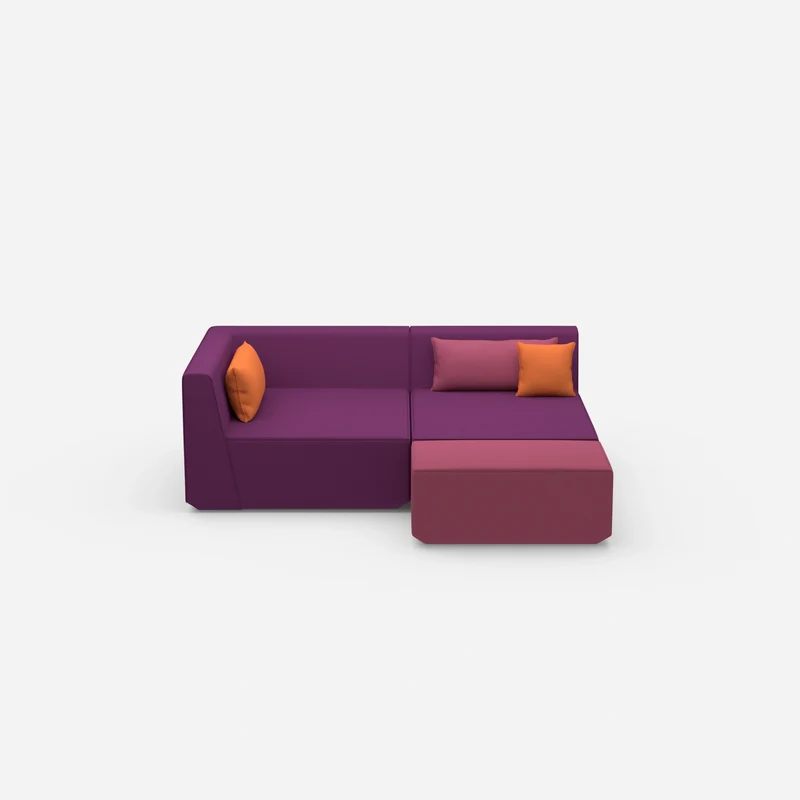 Tiefes modulares Ecksofa