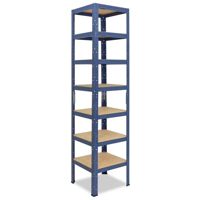shelfplaza HOME Schwerlastregal 180x30x30 cm blau mit 7 Böden