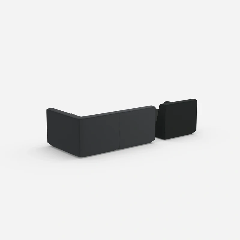 Modulares Sofa für 2 mit Ottomane
