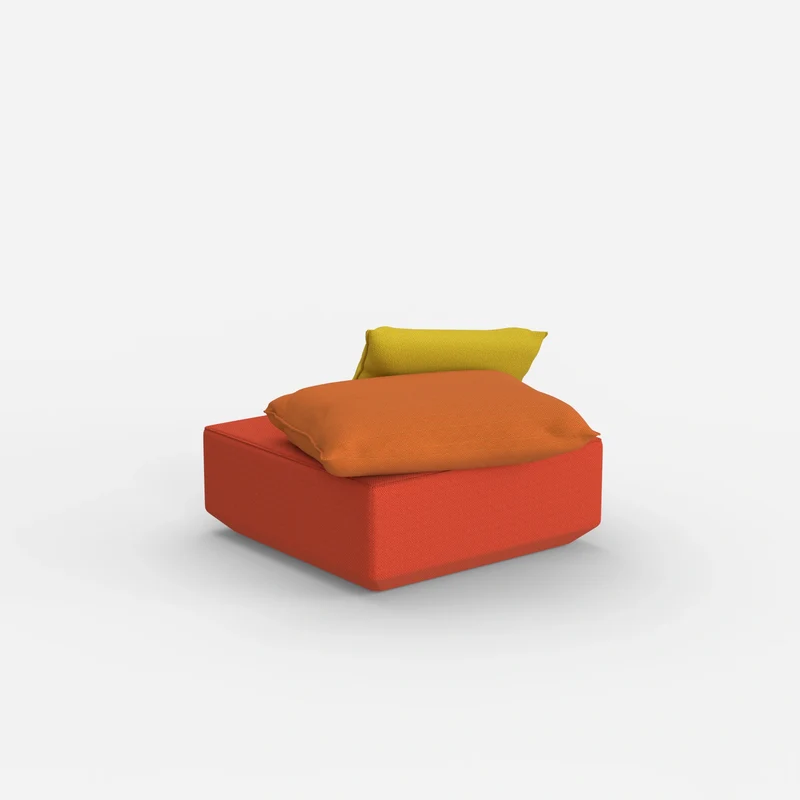 Quadratischer Sitzpouf