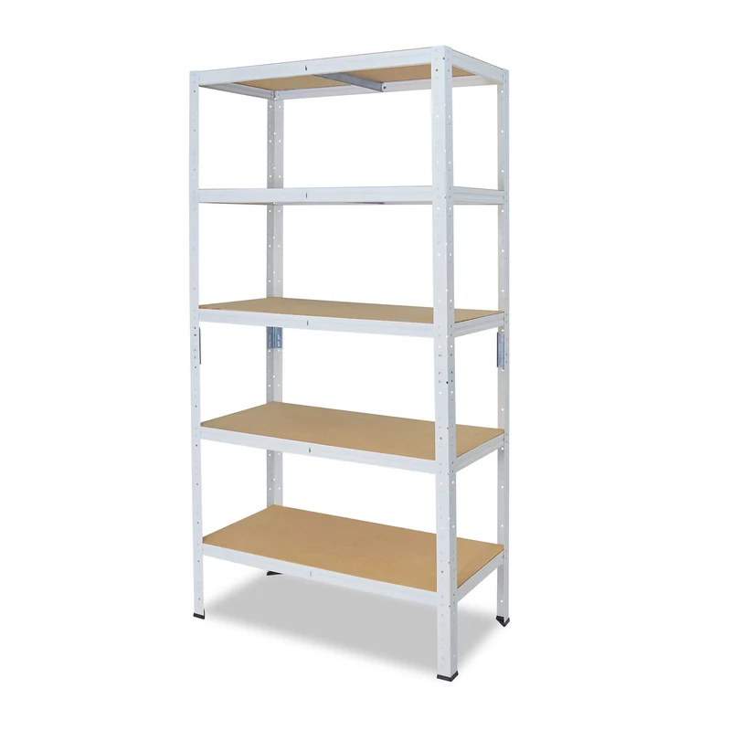 shelfplaza HOME Schwerlastregal 230x50x30 cm weiß mit 5 Böden