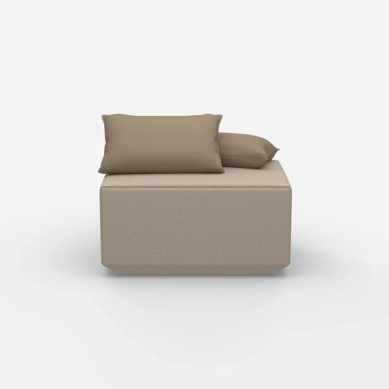 Sitzpouf taupe modern