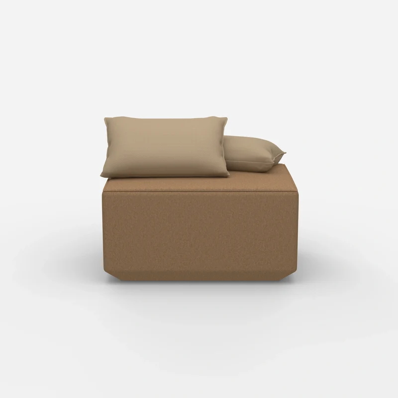 Sitzpouf taupe modern