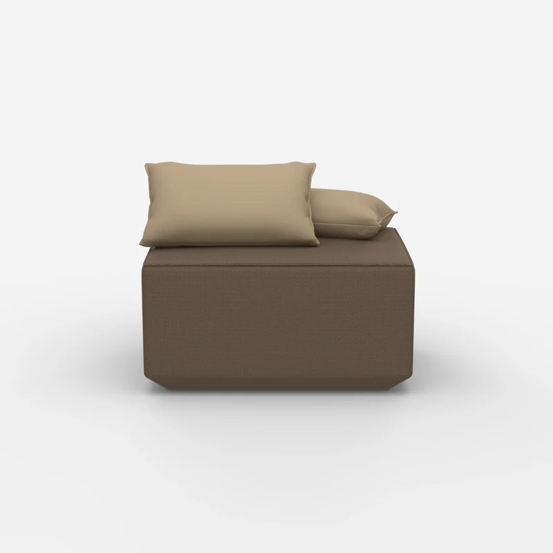 Sitzpouf taupe modern