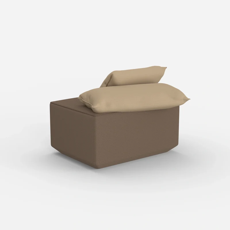 Sitzpouf taupe modern