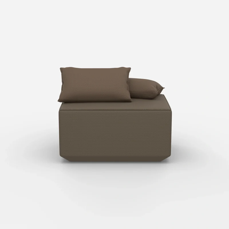 Sitzpouf taupe modern