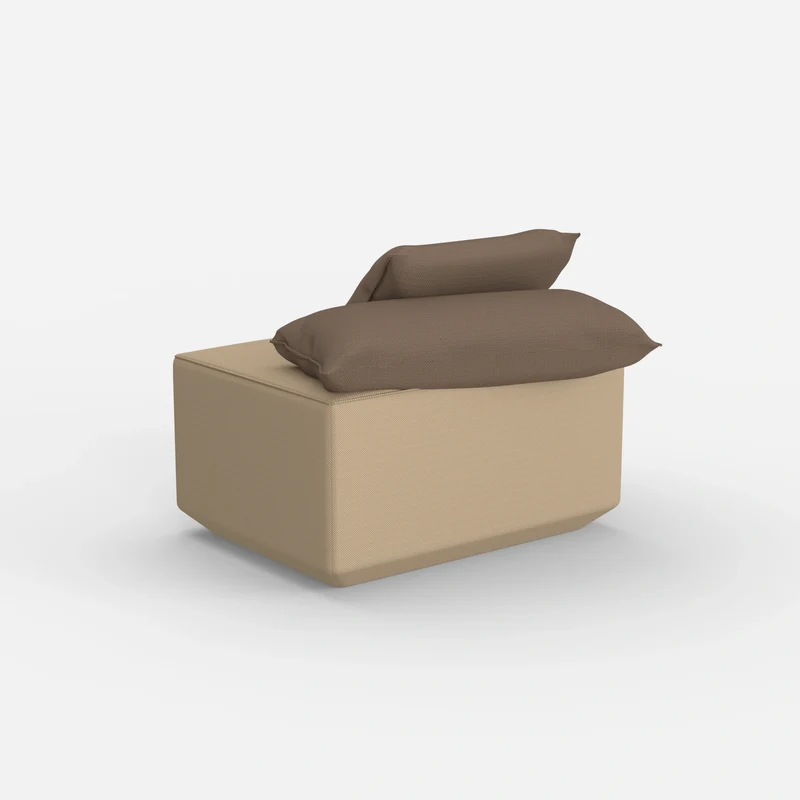 Sitzpouf taupe modern