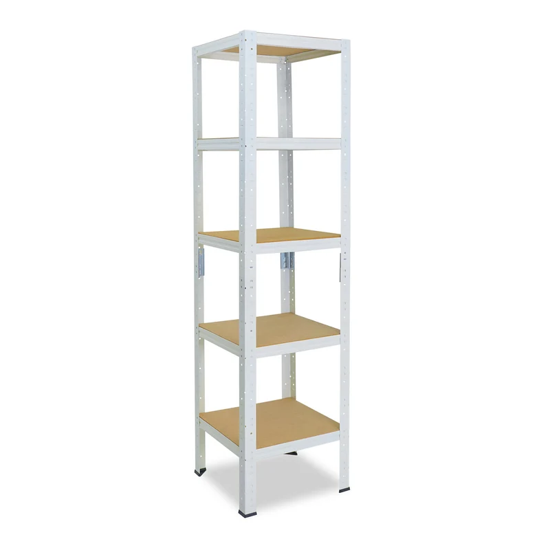shelfplaza HOME Schwerlastregal 155x40x40 cm weiß mit 5 Böden