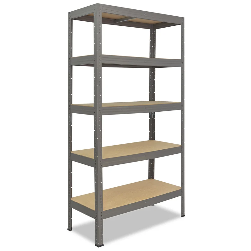 shelfplaza PRO Schwerlastregal 200x30x45 cm grau mit 5 Böden