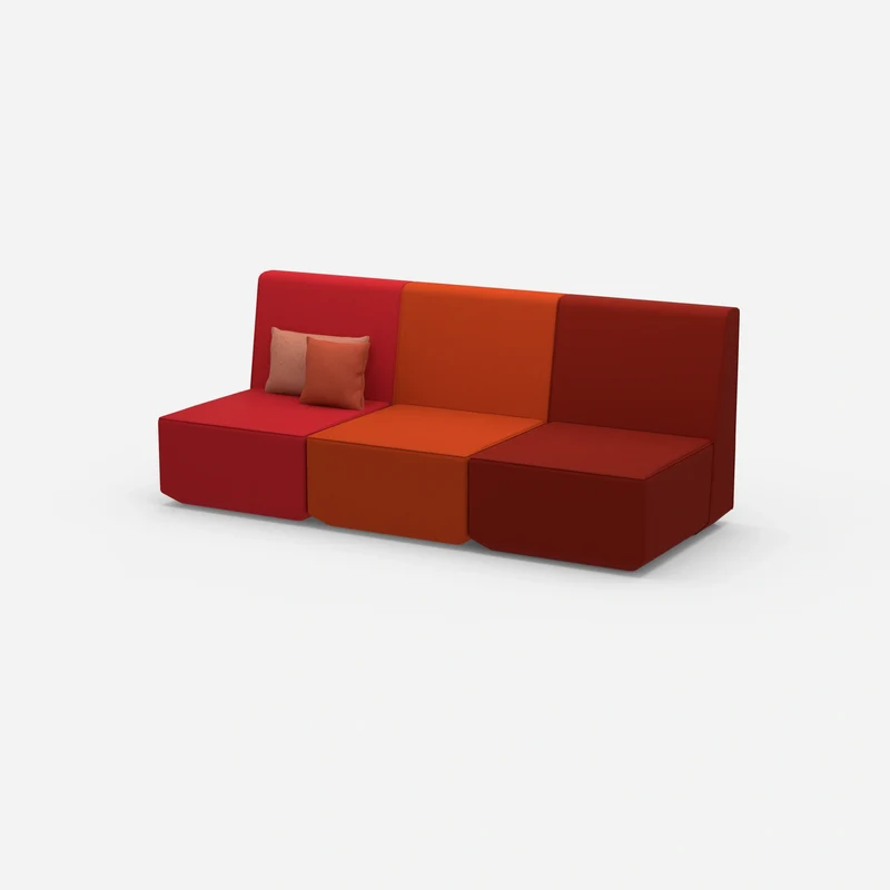 3er Sofa rot