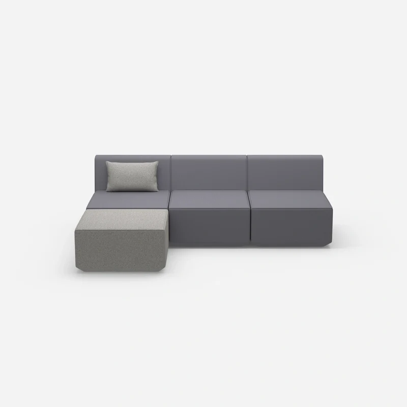 Graues Sofa 3 Sitzer