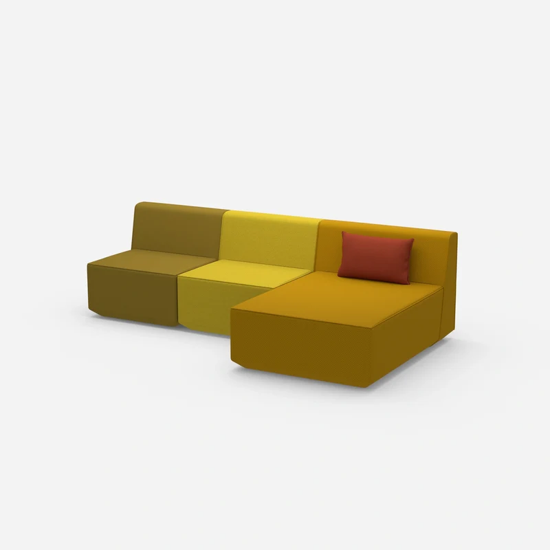Sofa mit Recamiere für 3 Personen