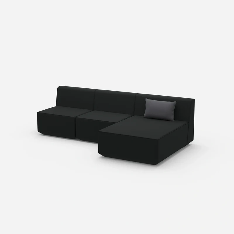 Sofa mit Recamiere für 3 Personen