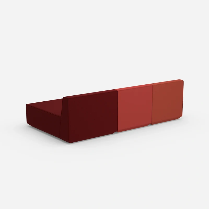 Sofa mit Recamiere für 3 Personen
