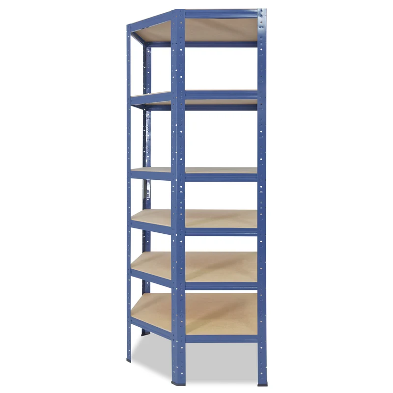 shelfplaza HOME Eckregal 230x90x60 cm blau mit 6 Böden