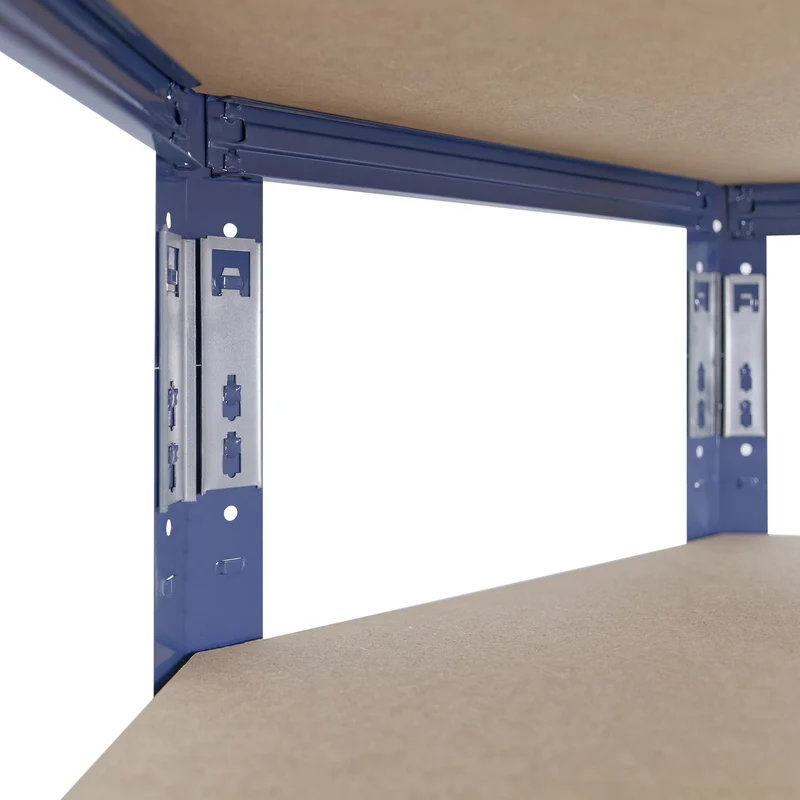 shelfplaza HOME Eckregal 230x70x45 cm blau mit 6 Böden