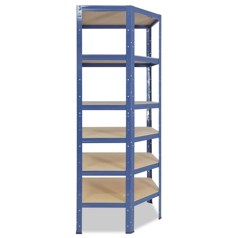shelfplaza HOME Eckregal 230x60x30 cm blau mit 6 Böden