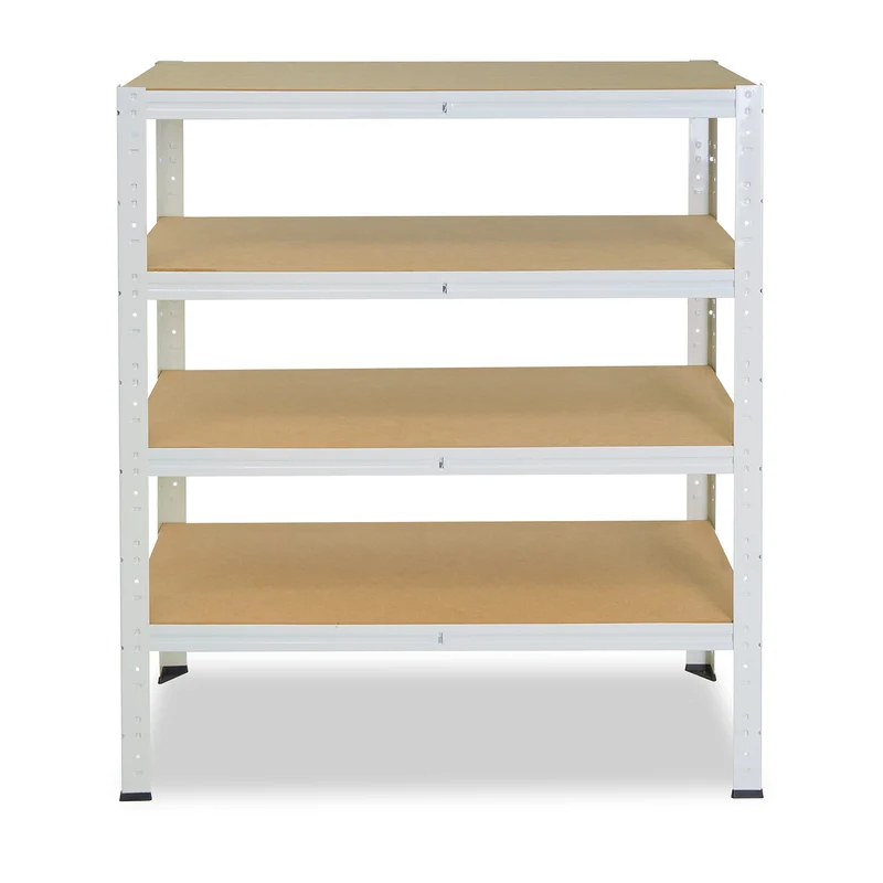 shelfplaza HOME Schwerlastregal 100x80x30 cm weiß mit 4 Böden