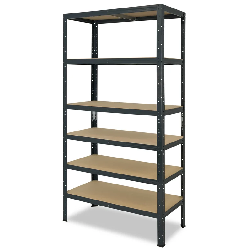 shelfplaza HOME Schwerlastregal 200x23x40 cm anthrazit mit 6 Böden
