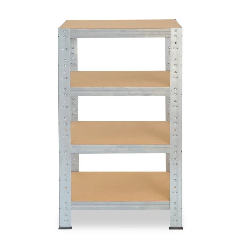 shelfplaza HOME Schwerlastregal 100x40x40 cm verzinkt mit 4 Böden