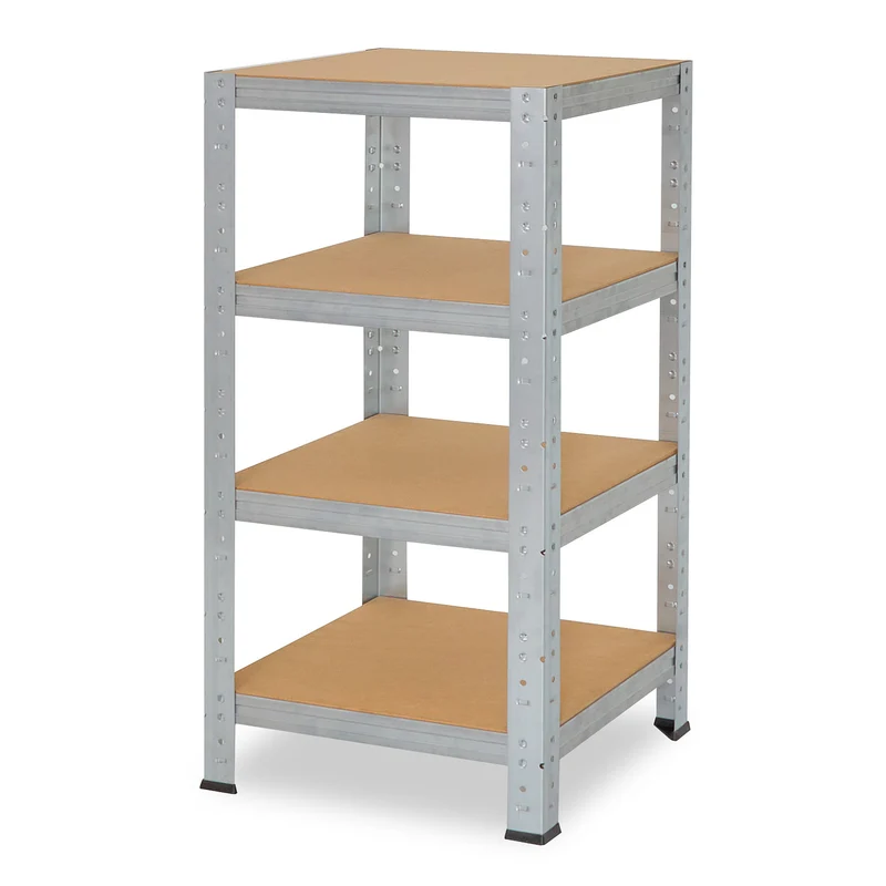 shelfplaza HOME Schwerlastregal 100x40x40 cm verzinkt mit 4 Böden