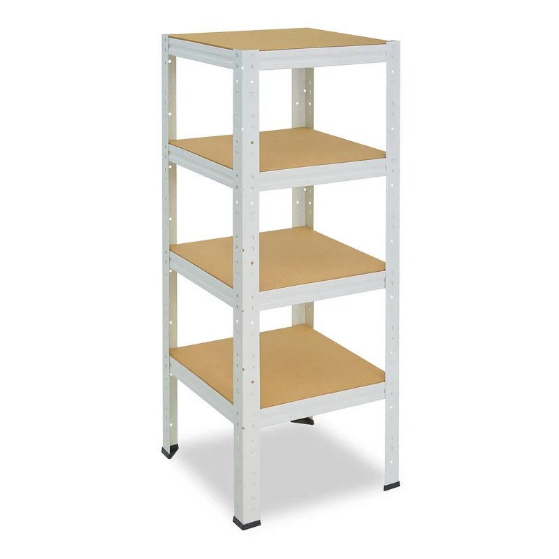 shelfplaza HOME Schwerlastregal 100x60x60 cm weiß mit 4 Böden