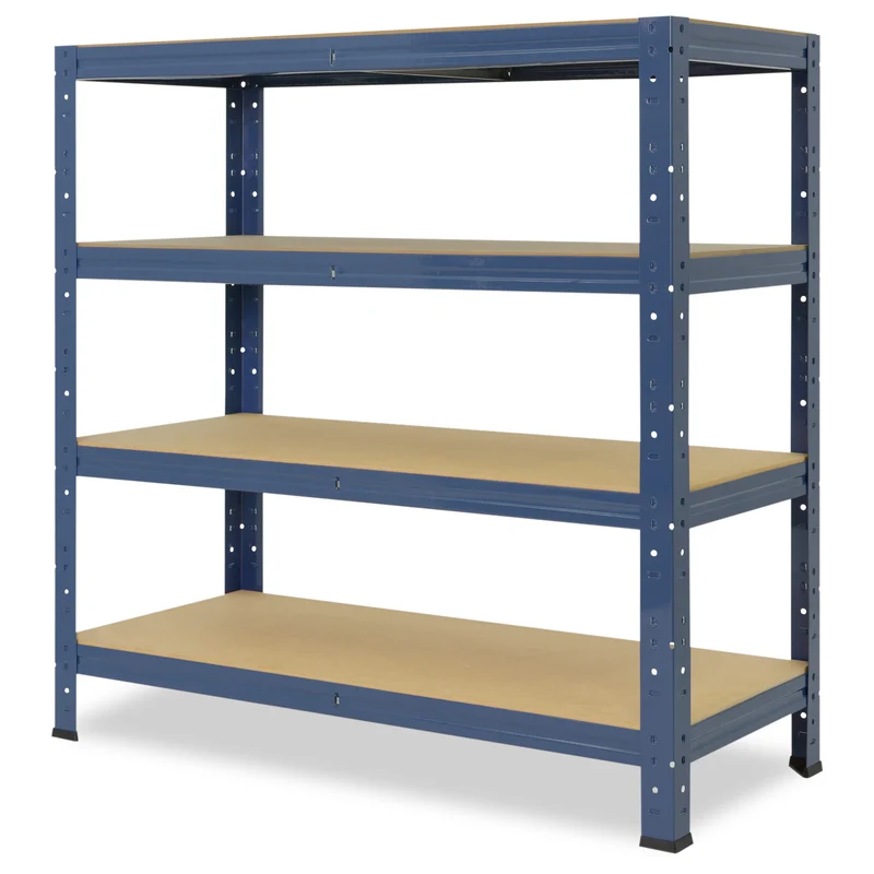 shelfplaza HOME Schwerlastregal 100x75x40 cm blau mit 4 Böden