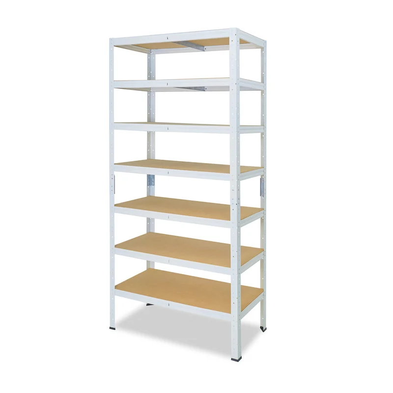 shelfplaza HOME Schwerlastregal 200x100x45 cm weiß mit 7 Böden