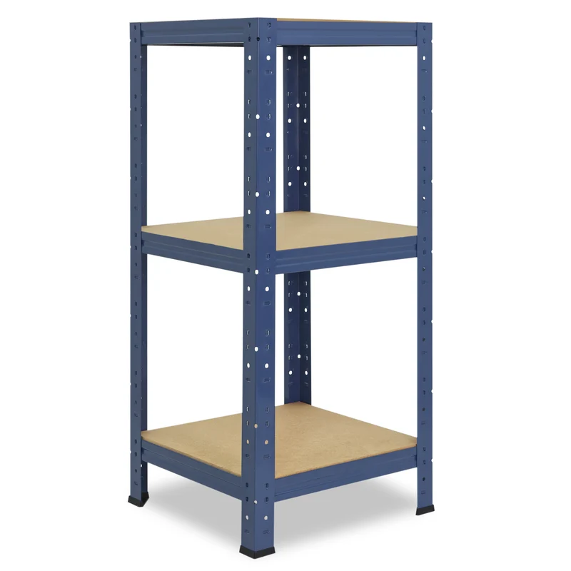 shelfplaza HOME Schwerlastregal 100x60x60 cm blau mit 3 Böden