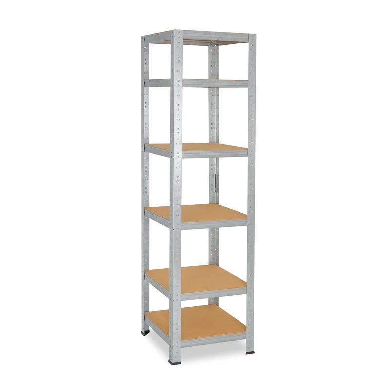 shelfplaza HOME Schwerlastregal 200x23x23 cm verzinkt mit 6 Böden