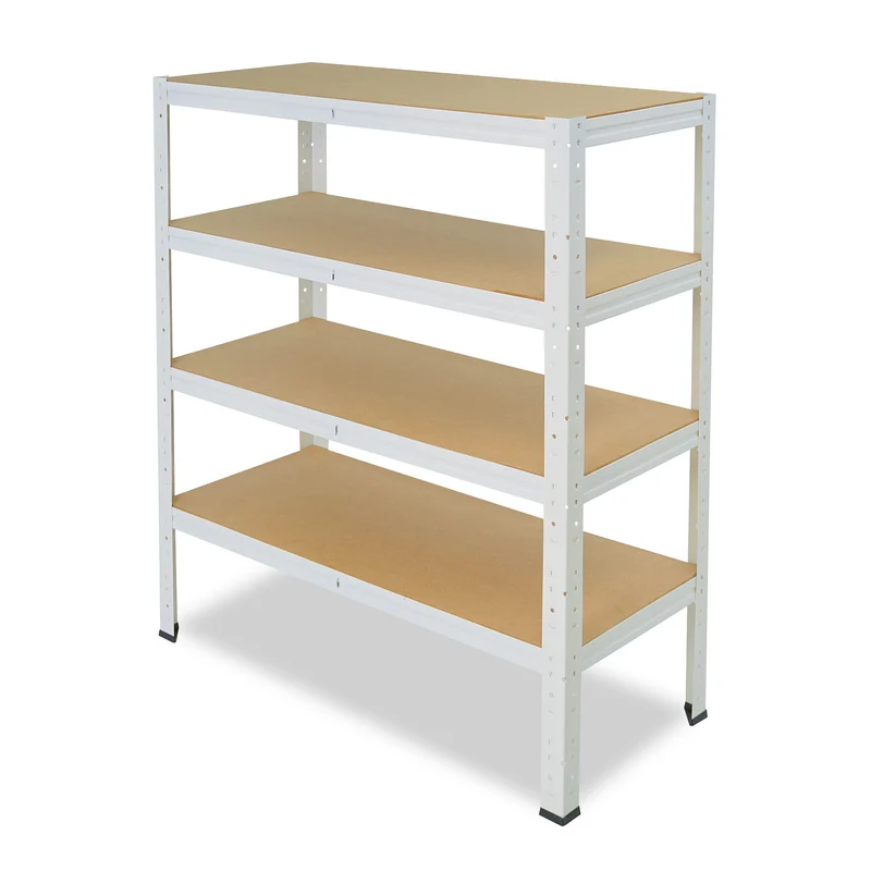 shelfplaza HOME Schwerlastregal 100x50x40 cm weiß mit 4 Böden