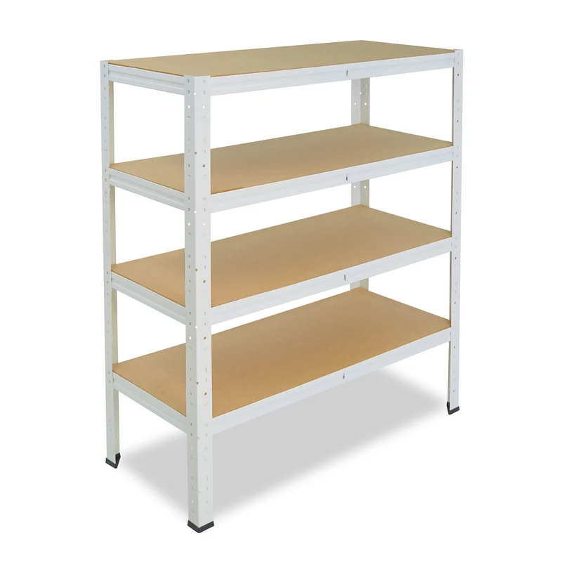 shelfplaza HOME Schwerlastregal 100x45x40 cm weiß mit 4 Böden