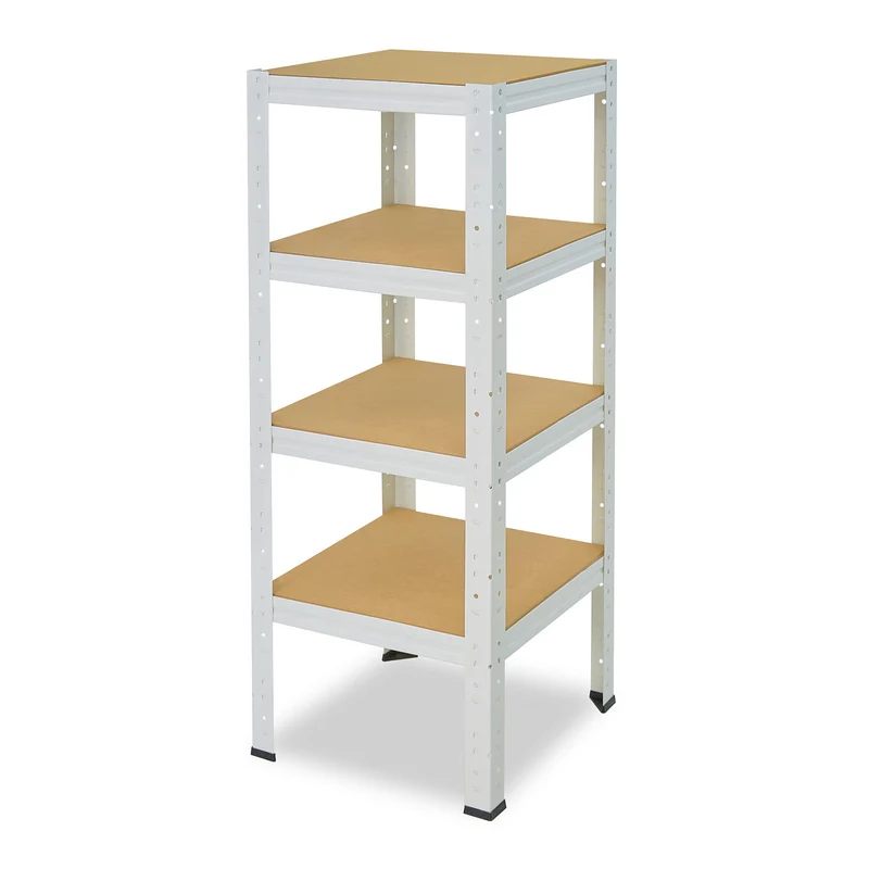 shelfplaza HOME Schwerlastregal 100x40x40 cm weiß mit 4 Böden