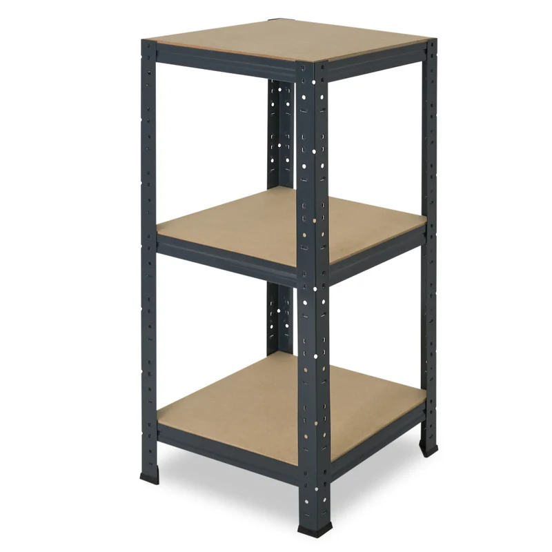 shelfplaza HOME Schwerlastregal 100x45x45 cm anthrazit mit 3 Böden