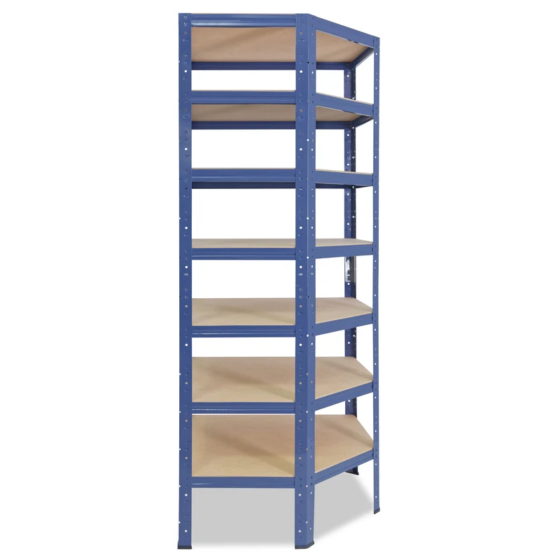 shelfplaza HOME Eckregal 230x90x60 cm blau mit 7 Böden