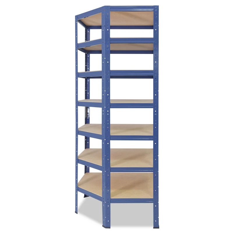 shelfplaza HOME Eckregal 230x90x60 cm blau mit 7 Böden