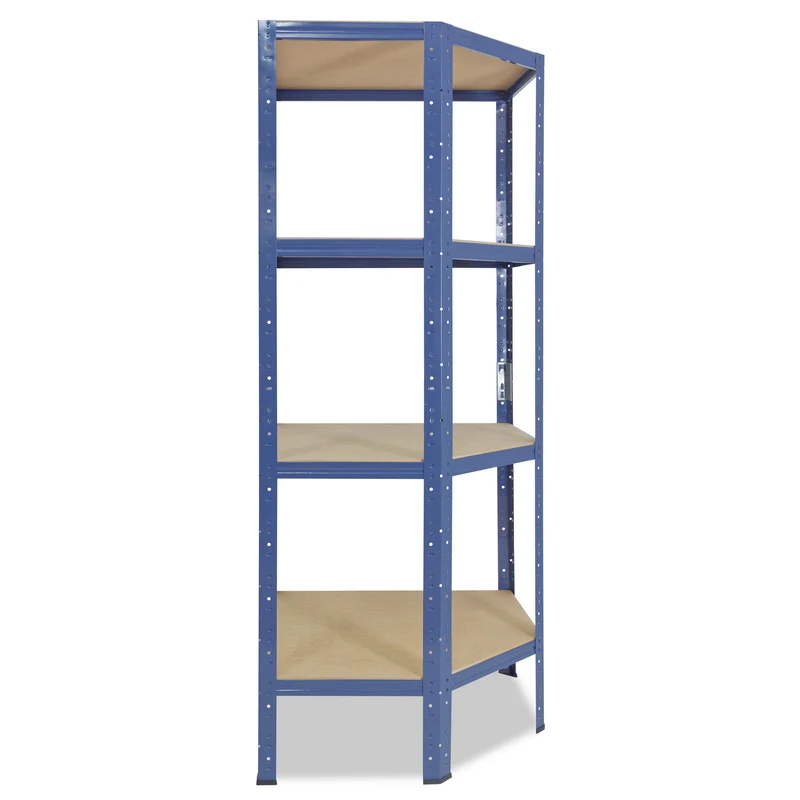 shelfplaza HOME Eckregal 155x60x30 cm blau mit 4 Böden