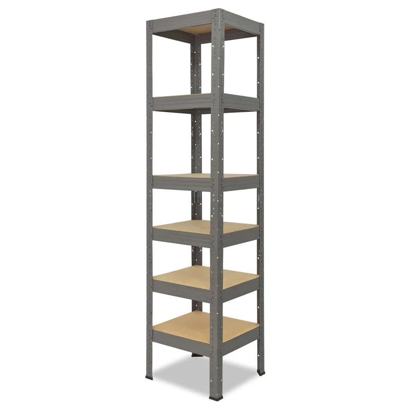 shelfplaza PRO Schwerlastregal 200x40x40 cm grau mit 6 Böden
