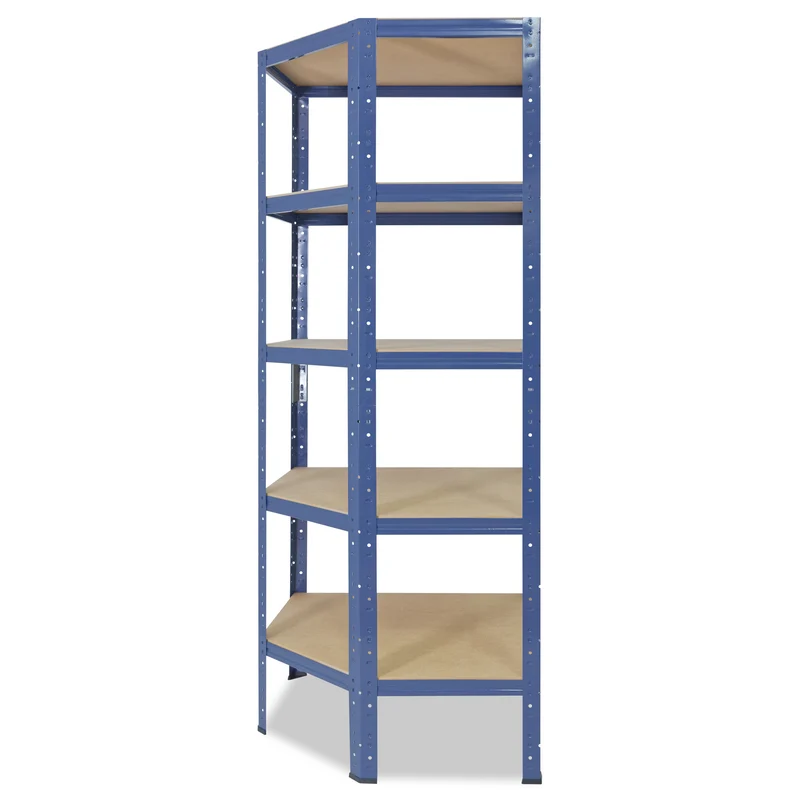shelfplaza HOME Eckregal 180x90x60 cm blau mit 5 Böden