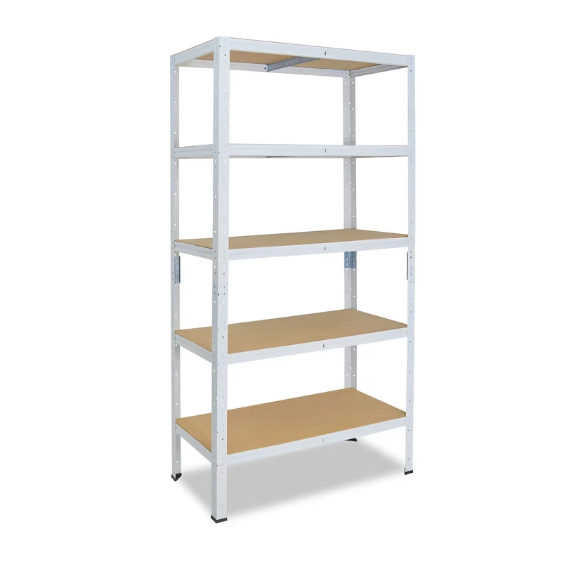 shelfplaza HOME Schwerlastregal 155x80x60 cm weiß mit 5 Böden