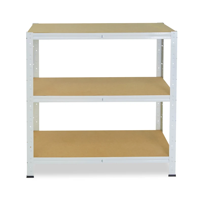 shelfplaza HOME Schwerlastregal 90x40x30 cm weiß mit 3 Böden