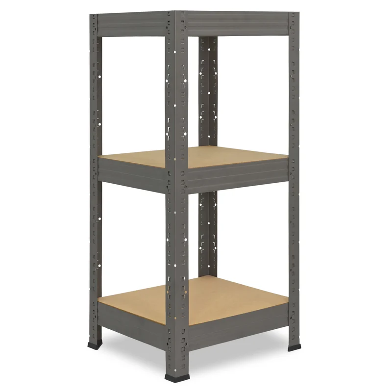 shelfplaza PRO Schwerlastregal 90x60x60 cm grau mit 3 Böden