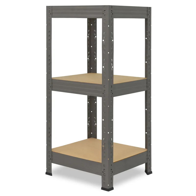 shelfplaza PRO Schwerlastregal 90x60x60 cm grau mit 3 Böden