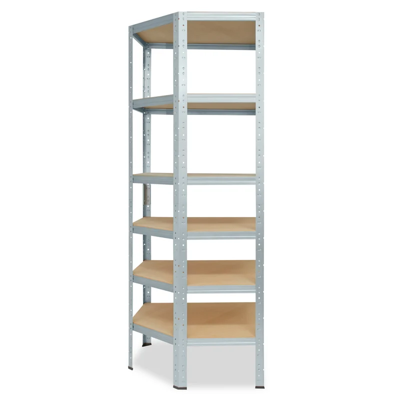shelfplaza HOME Eckregal 230x90x60 cm verzinkt mit 6 Böden