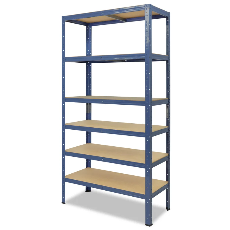 shelfplaza HOME Schwerlastregal 200x50x45 cm blau mit 6 Böden