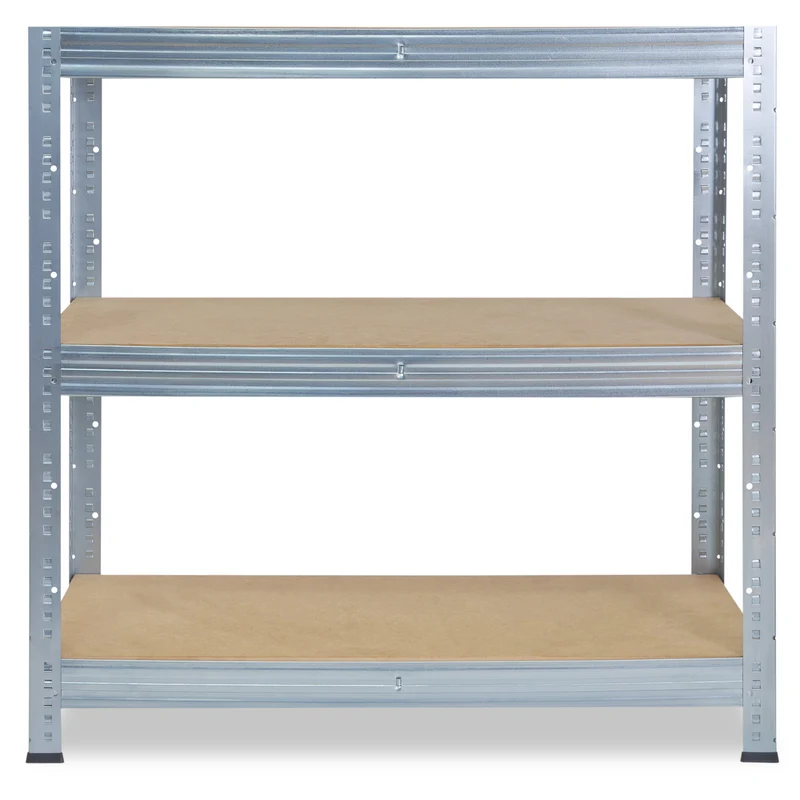 shelfplaza PRO Schwerlastregal 90x45x50 cm verzinkt mit 3 Böden