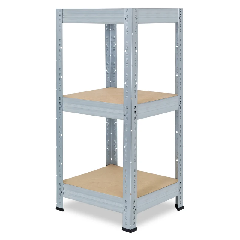 shelfplaza PRO Schwerlastregal 90x50x50 cm verzinkt mit 3 Böden