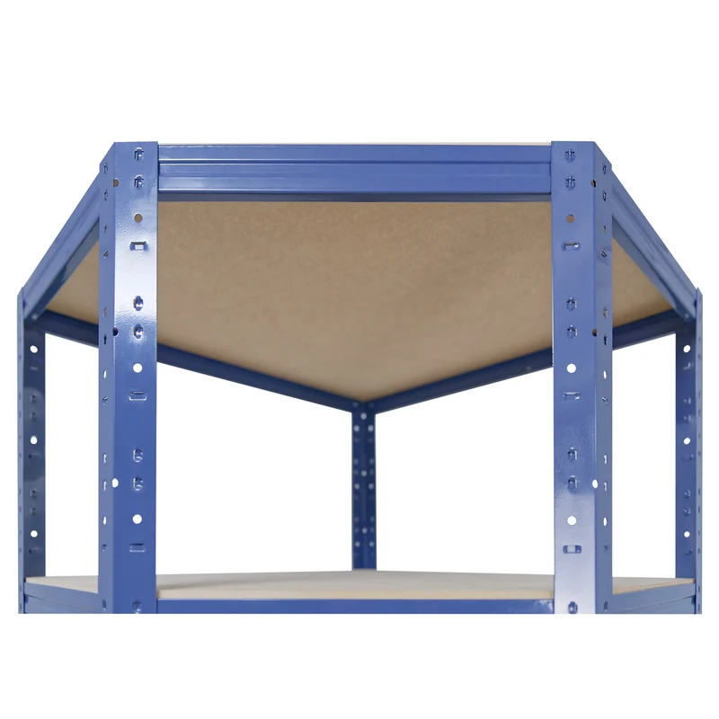 shelfplaza HOME Eckregal 180x80x50 cm blau mit 6 Böden