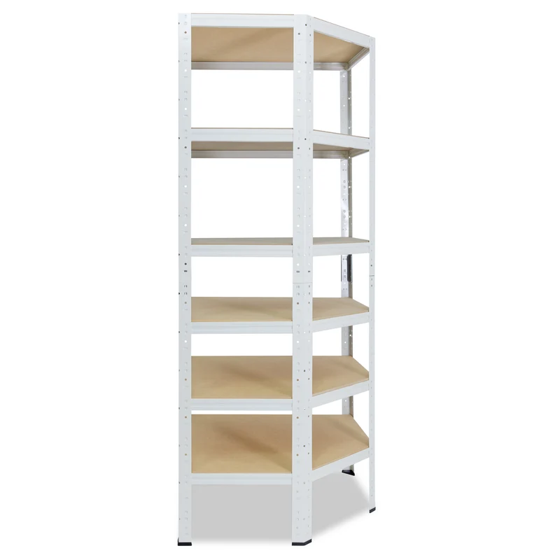shelfplaza HOME Eckregal 200x70x45 cm weiß mit 6 Böden